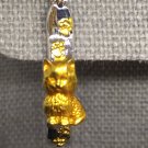 Earrings Cat Theme White Gold Plated Inscribed #45 USA Seller