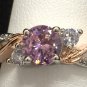 Ring Two Tone 14K White & Rose Gold Filled #54 USA Seller