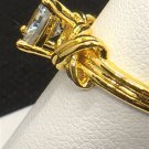 Crystal Lady Ring Gold Knot #57 USA Seller