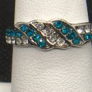 Turquoise and White Wave Ring Size 7 #59 USA Seller Turquoise and White Wave Ring Size 7 #59 USA Seller