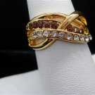 Ring Engraved Tricolor Wave Ring #85 USA Seller