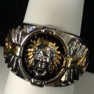Ring Spirit of the Warrior Stainless Steel Two Tone Ion Black #116 USA Seller