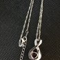 Necklace Heart Shape Red Ruby Infinity Necklace #167 USA Seller