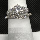 Ring Set Wedding Solitaire Engagement Band Rhinestone #175 #194 USA Seller