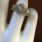 Ring Set Wedding Solitaire Engagement Band Rhinestone #175 #194 USA Seller