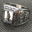Ring Mans Punk Style Carved Pattern USA, Rodeo Statue of Liberty #186 USA Seller