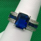 Ring 925 Sterling Blue Lab Sapphire #202 USA Seller