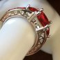 Ring GRA Red Ruby 925 Sterling Silver #206 USA Seller
