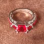 Ring GRA Red Ruby 925 Sterling Silver #206 USA Seller