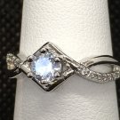 Ring 925 Sterling Clear Crystal Solitaire #207 USA Seller