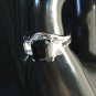 Ring Black Spinel White Topaz Unique #223 #340 USA Seller