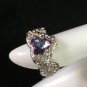 Ring Angel Wing Blue Crystal Infinity #236 #237 USA Seller
