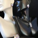 Necklace Earrings Ring Set Rainbow Rhinestone Over the Top #255 USA Seller Necklace Earrings Ring Set Rainbow Rhinestone Over the Top #255 USA Seller