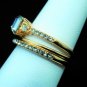 Ring 3 pc Set Wedding Engagement Clear CZ #259 #260 #261 USA Seller