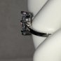 Ring Marquise Cut Clear Crystal White Gold Plate #282 USA Seller