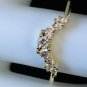 Ring Set Wedding Engagement 14k Yellow Gold Plate #286 USA Seller