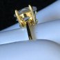 Ring Set Wedding Engagement 14k Yellow Gold Plate #286 USA Seller