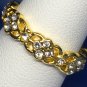 Ring Simple Hollow 14k Yellow Gold Plate #288 USA Seller