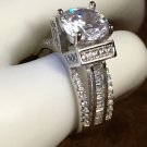 Ring Wedding Engagement Sterling Silver Simulated Clear Gems #297 USA Seller Ring Wedding Engagement Sterling Silver Simulated Clear Gems #297 USA Seller