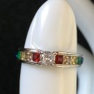Ring Multicolored Crystal Ring #309 USA Seller