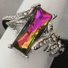 Ring Rainbow CZ Fashion Statement Ring #93