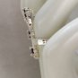 Ring Silver Wave Shape with Purple Crystals 925 Sterling Silver #145 USA Seller