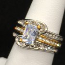 Ring Engagement Wedding 3 pc set Engraved I Love You #146 USA Seller Ring Engagement Wedding 3 pc set Engraved I Love You #146 USA Seller
