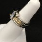 Ring Engagement Wedding 3 pc set Engraved I Love You #146 USA Seller