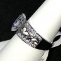 Ring Openwork 925 Sterling Silver Cubic Zirconia #182 USA Seller