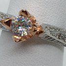 Ring Fashion Flower Ring Two tone Tulip #198 USA Seller