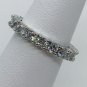 Ring Clear Zircon Single Row Full Around #257 USA Seller