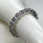 Ring Clear Zircon Single Row Full Around #257 USA Seller