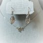 Necklace Earring Set Rhodiumized Tree Pendant #347 USA Seller