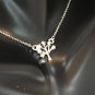 Necklace Earring Set Rhodiumized Tree Pendant #347 USA Seller