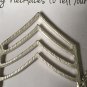 Rectangle Bar and Chevron Necklaces - Silver #356 USA Seller