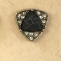 Stud Earring Pave Edge With Goe Cut Stone - Black #368 USA Seller