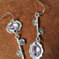 Earrings Mismatch Drop Dangle with a Flower Motif #410 USA Seller