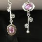 Earrings Mismatch Drop Dangle with a Flower Motif #410 USA Seller