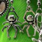 Earrings 5 Pair Heart, Spider, Snake Vintage Silver Look #483