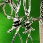 Earrings 5 Pair Heart, Spider, Snake Vintage Silver Look #483