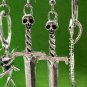 Earrings 5 Pair Heart, Spider, Snake Vintage Silver Look #483