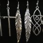 Earrings SIX pair. 3 Small Post, 3 Dangle. #445