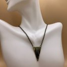 Necklace Vintage Look Triangle Tree Forest Pattern Pendant #467 Necklace Vintage Look Triangle Tree Forest Pattern Pendant #467