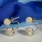 Earrings Double Crystal Ball Post #496