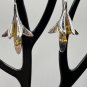 Blooming Flowers Plated Gold Two Tone 925 Silver #497