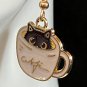 Earrings Teacup Cat Earrings #510