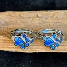 Earrings Tiny Tiny Paw Print Crystal Zircon Small Hoop 925 Sterling Silver #558 Earrings Tiny Tiny Paw Print Crystal Zircon Small Hoop 925 Sterling Silver #558