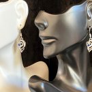 Earrings Heart Shaped Faux Sapphire Drop  #559