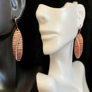 Earrings Abstract Leaf Design Dangle Bohemian #596 Earrings Abstract Leaf Design Dangle Bohemian #596