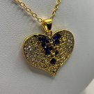 Necklace Heart-shaped Rhinestone Angel Wings Gold Star Pendant #636 Necklace Heart-shaped Rhinestone Angel Wings Gold Star Pendant #636